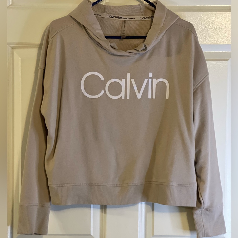 Beige Calvin Clein Performance Sweater